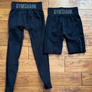 Gymshark women’s Black Leggings and Shorts Duo size medium